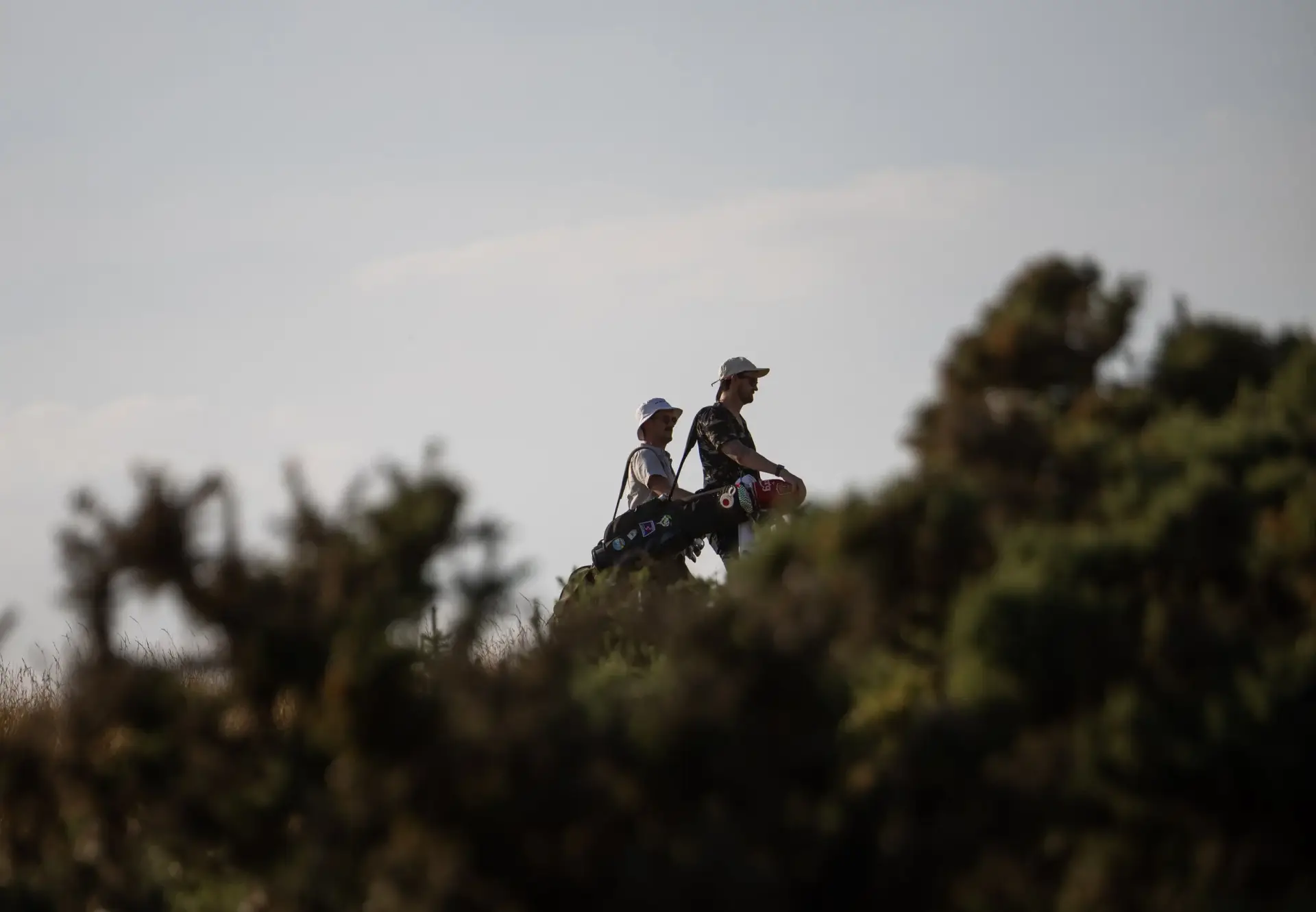 Golf club members socializing